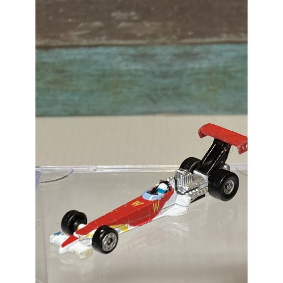 Micro Machine Dragster Rail Red & White marked W Vtg 1996 - Picture 1 of 7